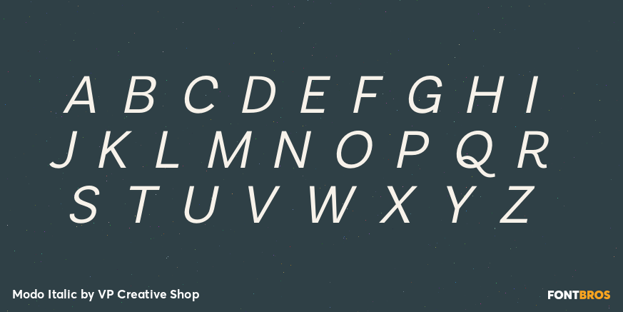 Modo Italic Font Poster #1