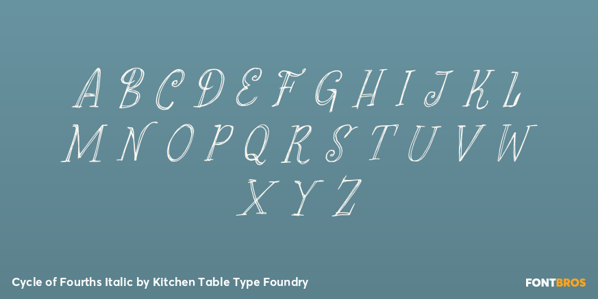Cycle of Fourths Italic Font Poster #2