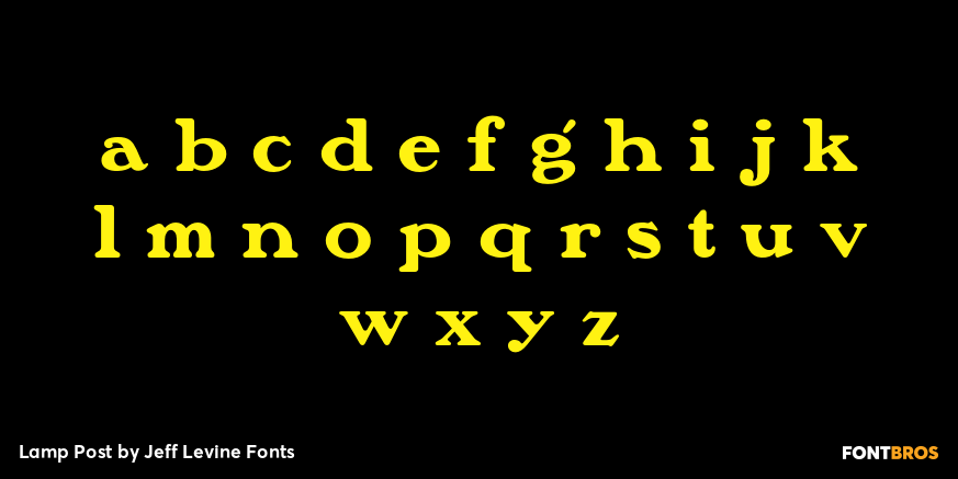 Lamp Post Font Poster #3