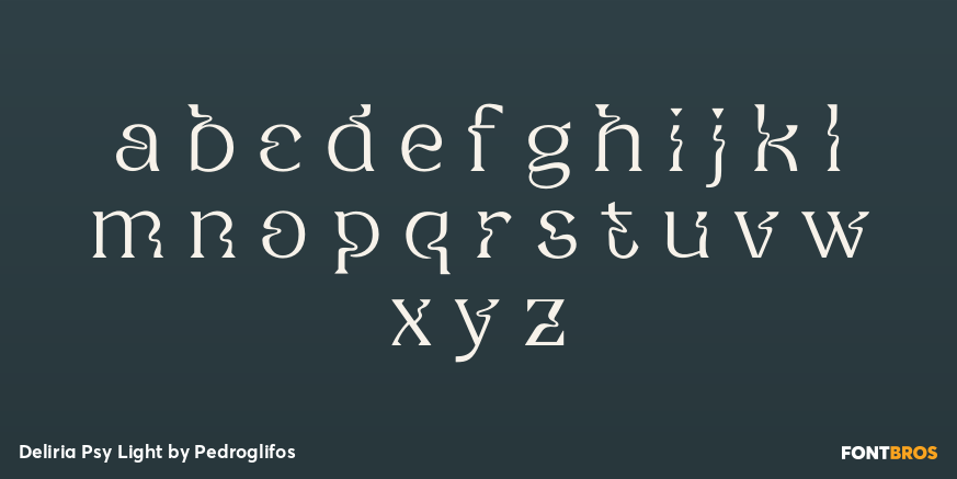 Deliria Psy Light Font Poster #3