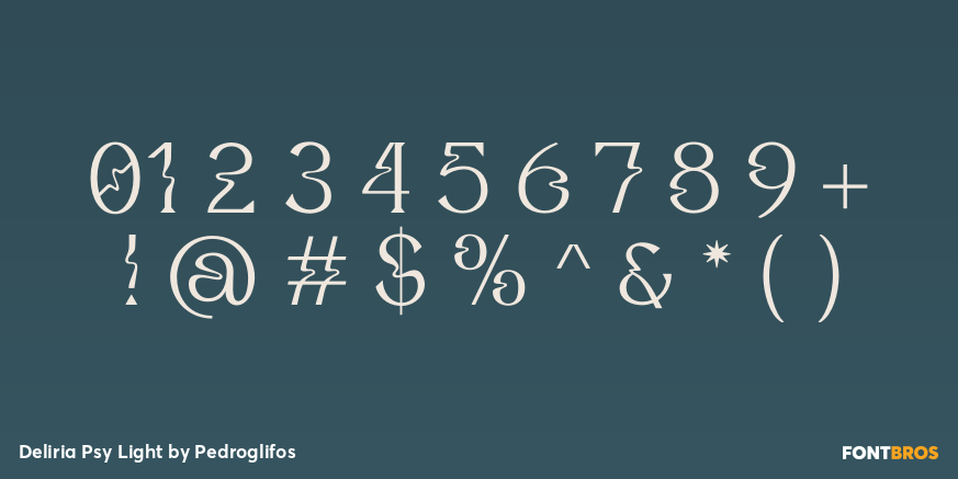 Deliria Psy Light Font Poster #4