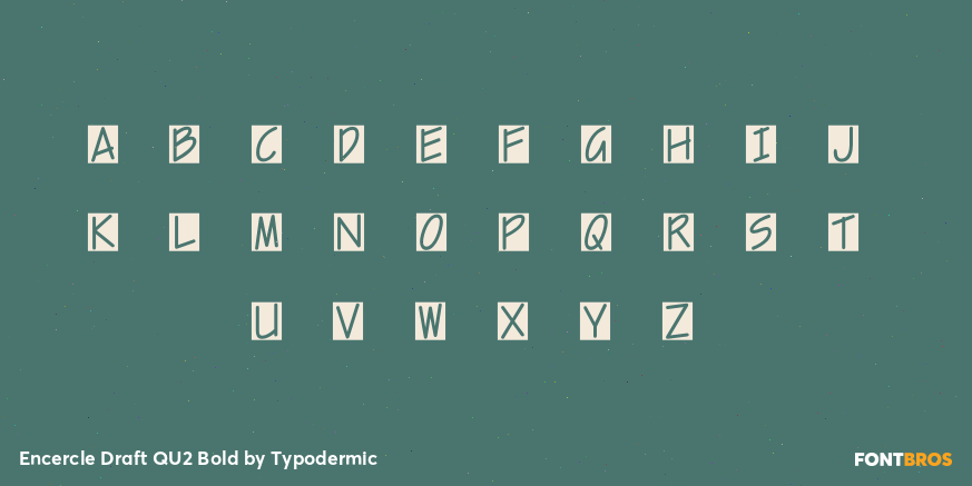 Encercle Draft QU2 Bold Font Poster #1