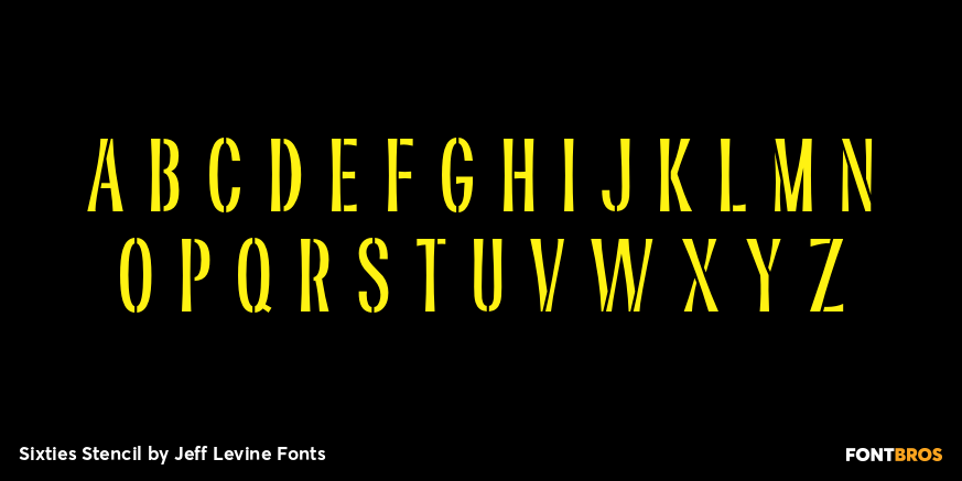 Sixties Stencil Font Poster #3