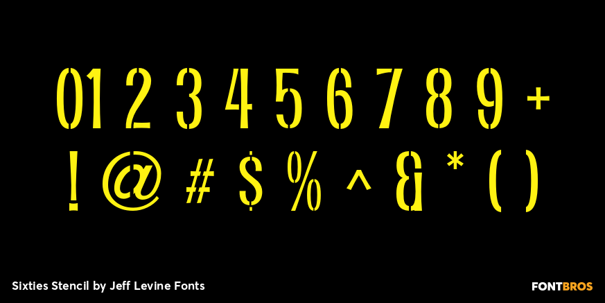 Sixties Stencil Font Poster #4