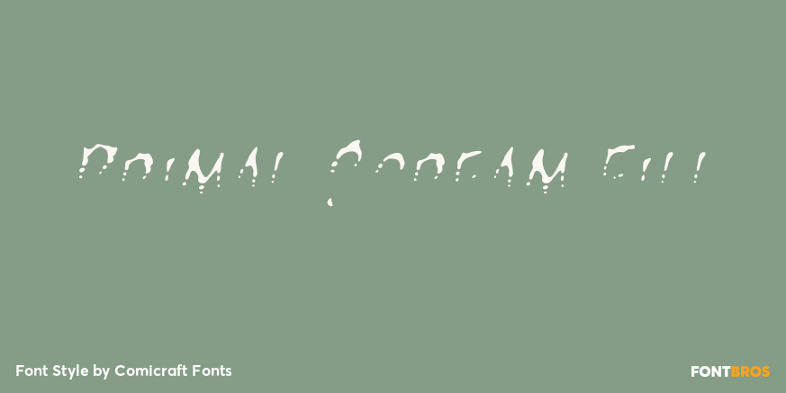 Primal Scream Fill Font Poster #1