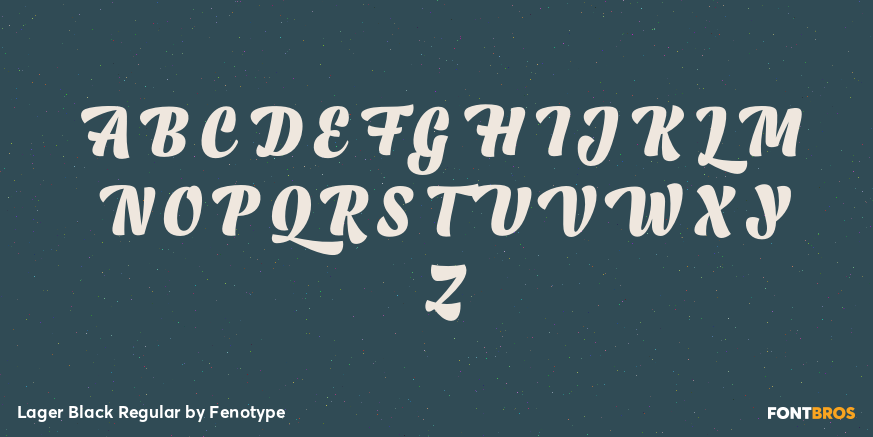 Lager Black Regular Font Poster #2