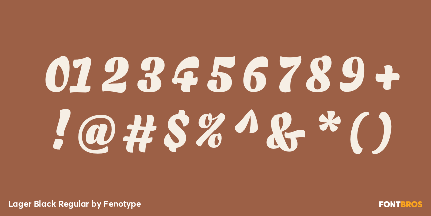 Lager Black Regular Font Poster #4