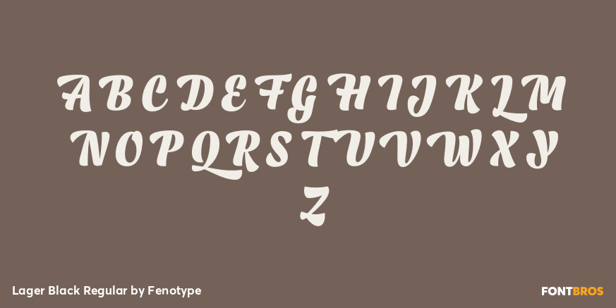 Lager Black Regular Font Poster #1