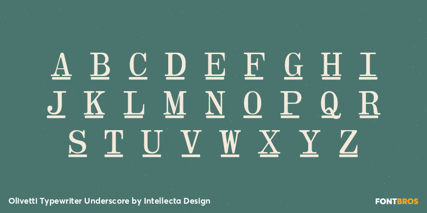 Olivetti Typewriter Underscore Font Poster #2