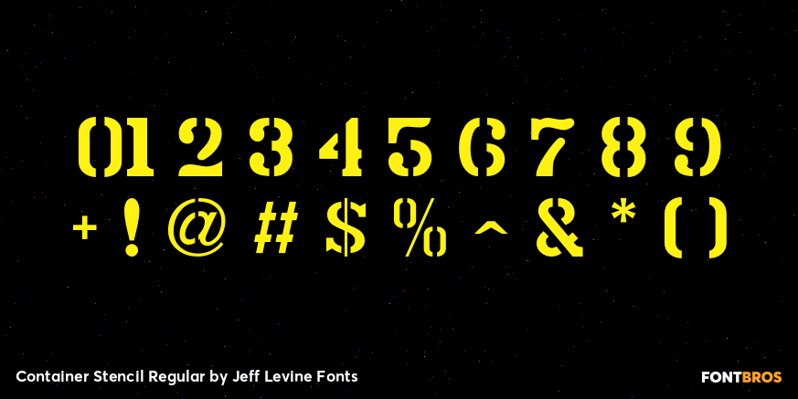 Container Stencil Regular Font Poster #4