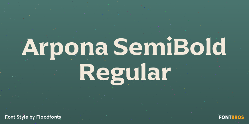 Arpona SemiBold Regular Poster