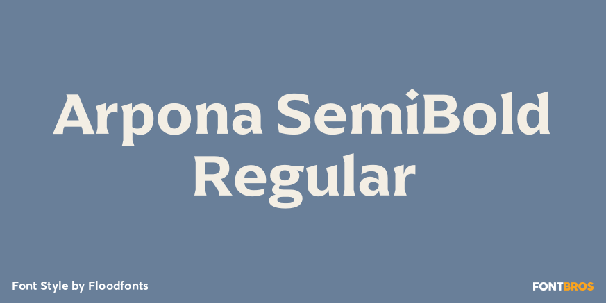 Arpona SemiBold Regular Poster