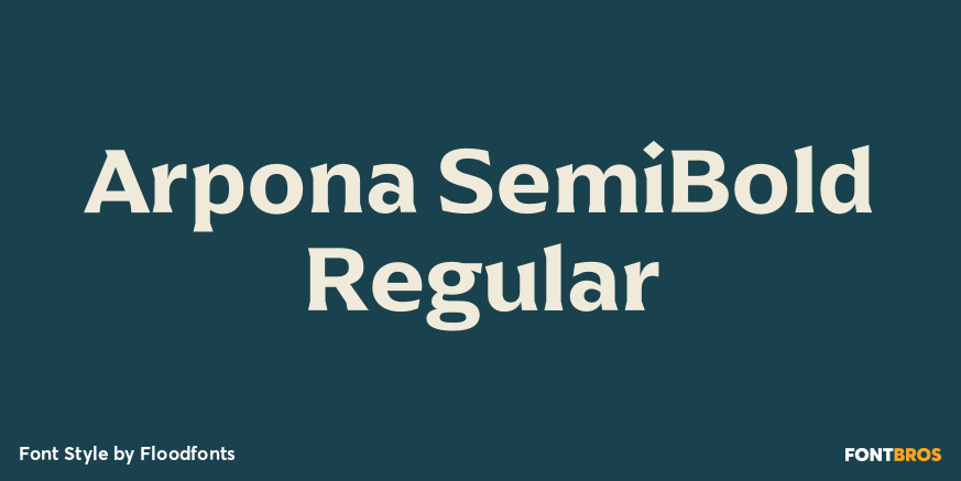 Arpona SemiBold Regular Poster