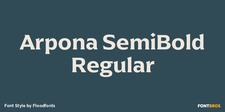 Arpona SemiBold Regular Poster