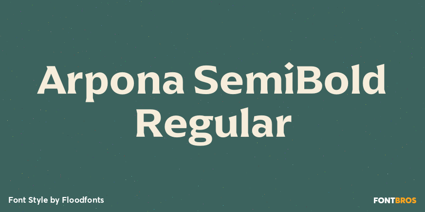 Arpona SemiBold Regular Poster
