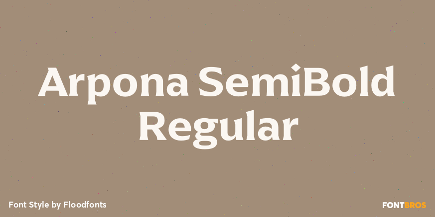 Arpona SemiBold Regular Poster