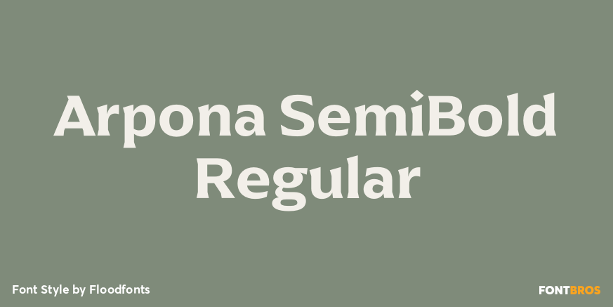 Arpona SemiBold Regular Poster