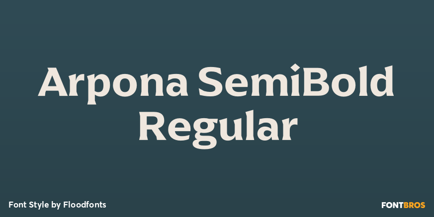 Arpona SemiBold Regular Poster
