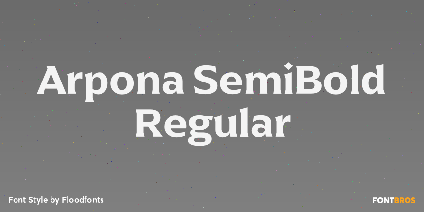 Arpona SemiBold Regular Poster