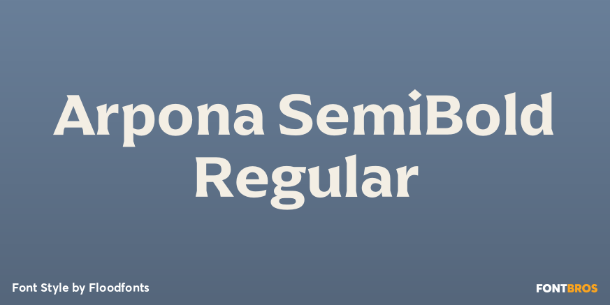 Arpona SemiBold Regular Poster