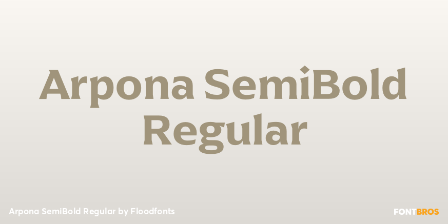 Arpona SemiBold Regular Poster