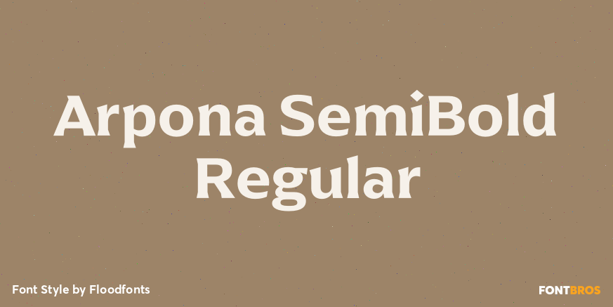 Arpona SemiBold Regular Poster