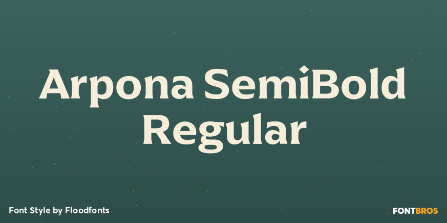 Arpona SemiBold Regular Poster