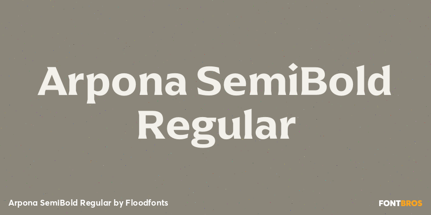 Arpona SemiBold Regular Poster