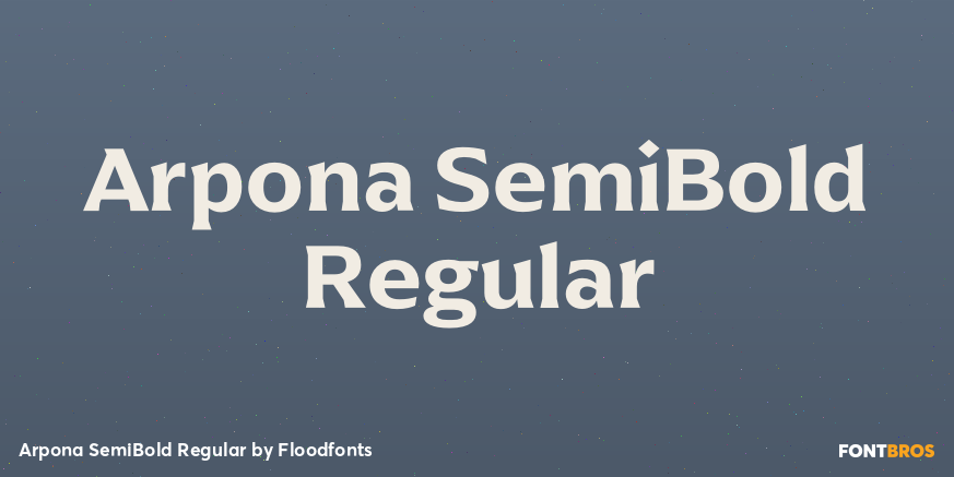 Arpona SemiBold Regular Poster