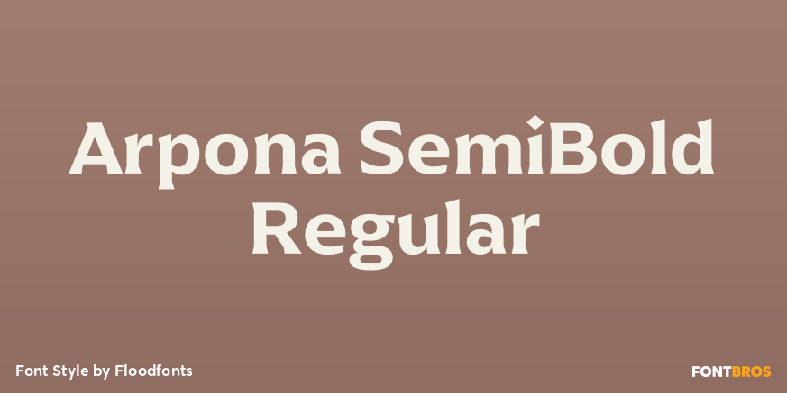 Arpona SemiBold Regular Poster