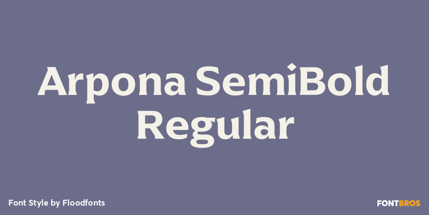 Arpona SemiBold Regular Poster