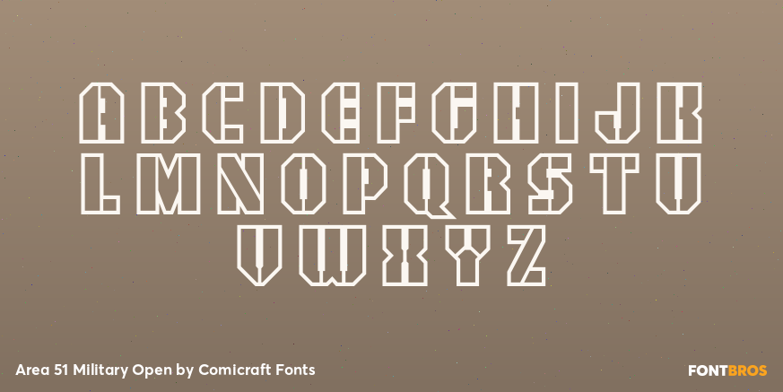 Area 51 Military Open Font Poster #2