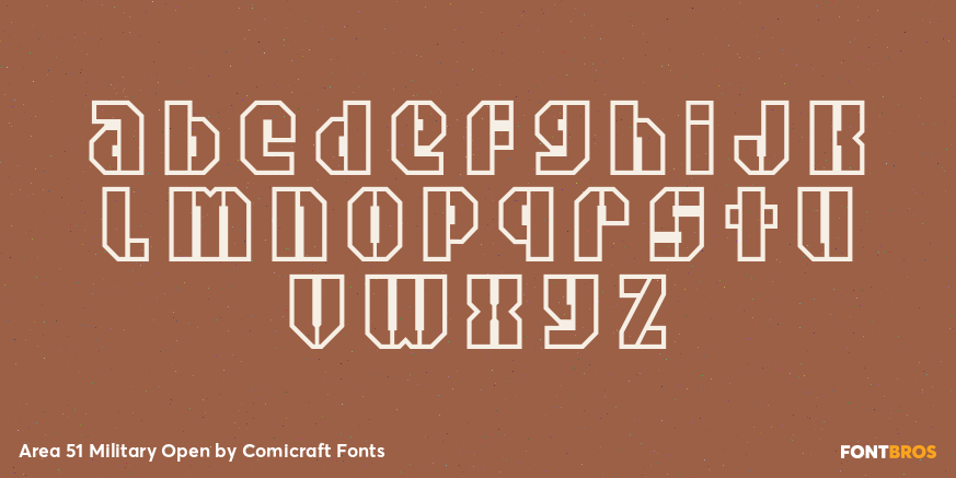 Area 51 Military Open Font Poster #3