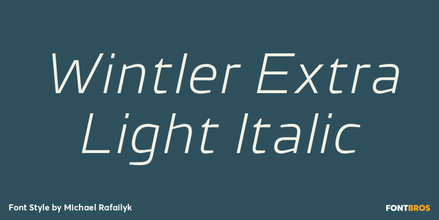 Wintler Extra Light Italic Poster