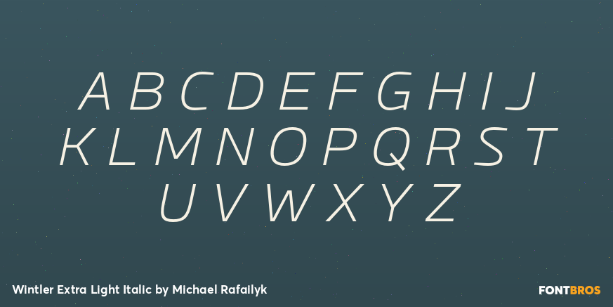 Wintler Extra Light Italic Font Poster #1