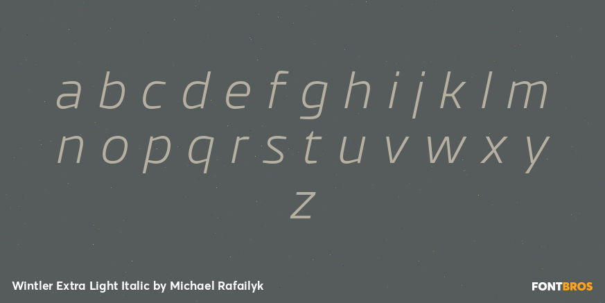 Wintler Extra Light Italic Font Poster #1