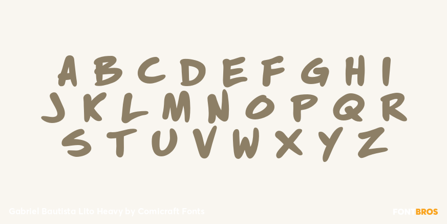 Gabriel Bautista Lito Heavy Font Poster #2