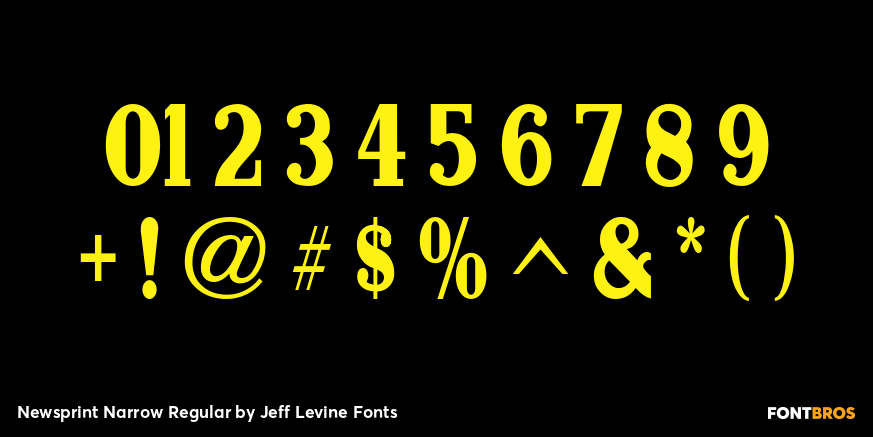 Newsprint Narrow Regular Font Poster #1