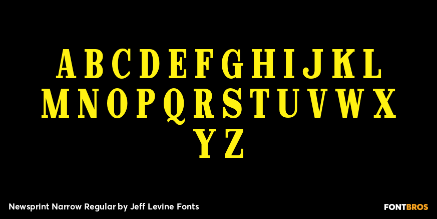Newsprint Narrow Regular Font Poster #1