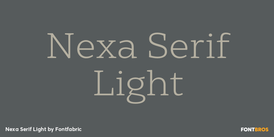 Nexa Serif Light Font Poster #1