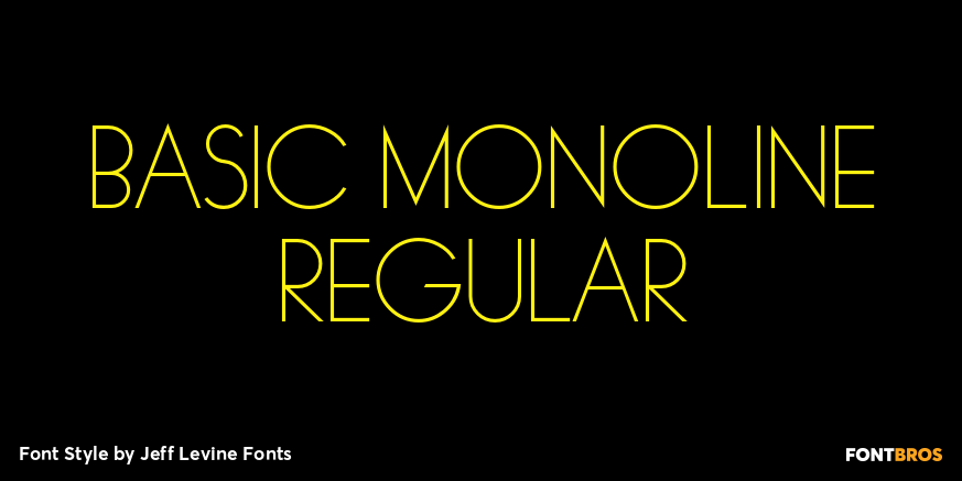 Basic Monoline Regular Font Poster #1