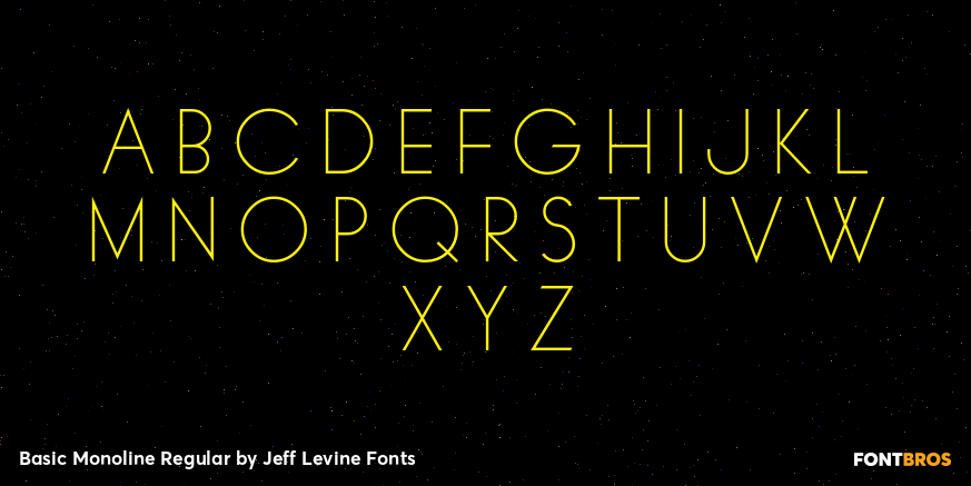 Basic Monoline Regular Font Poster #3