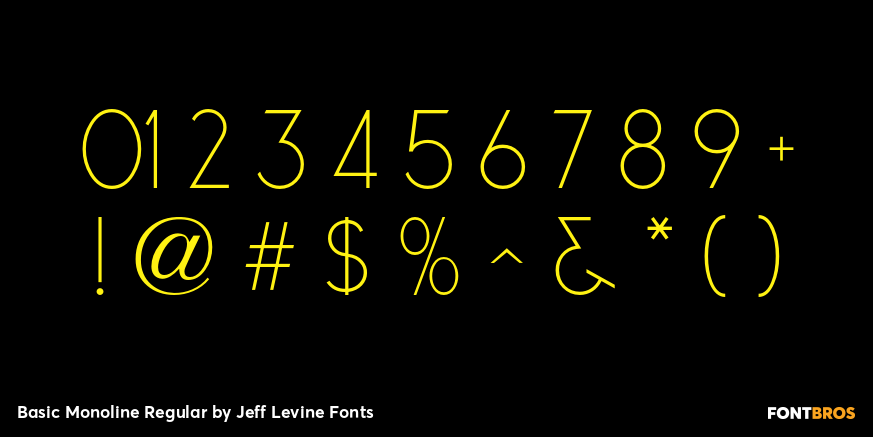 Basic Monoline Regular Font Poster #4