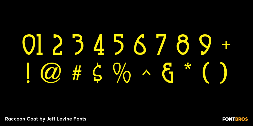 Raccoon Coat Font Poster #1