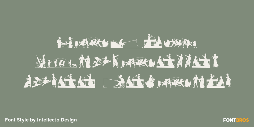 Human Silhouettes Three Regular Poster