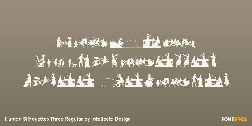 Human Silhouettes Three Regular Poster