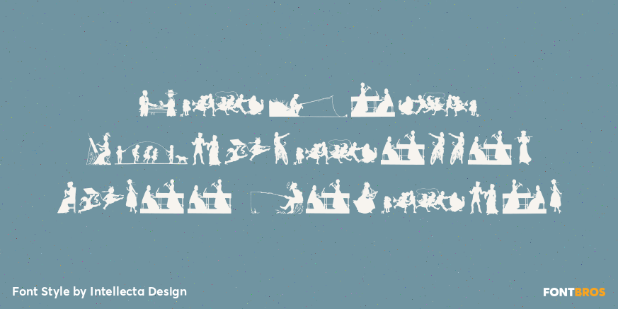 Human Silhouettes Three Regular Poster