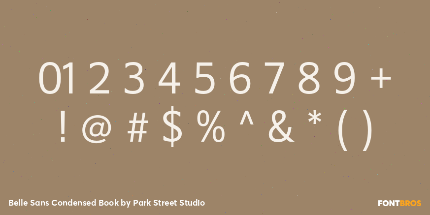 Belle Sans Condensed Book Font Poster #4