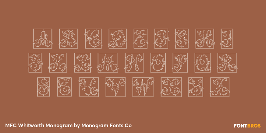 MFC Whitworth Monogram Font Poster #1