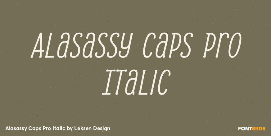 Alasassy Caps Pro Italic Poster